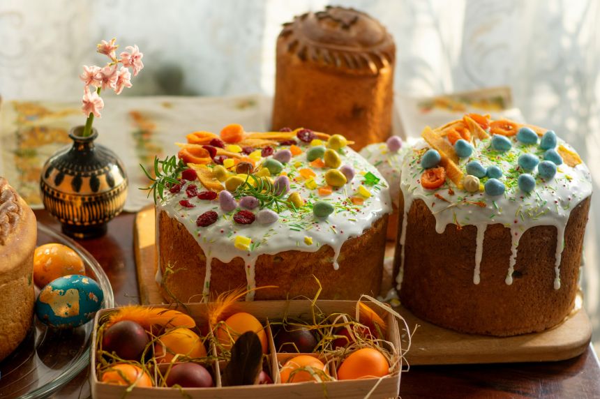 Tartas y huevos de pascua